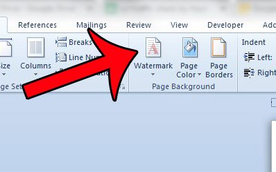 How to remove watermark from word document 2010